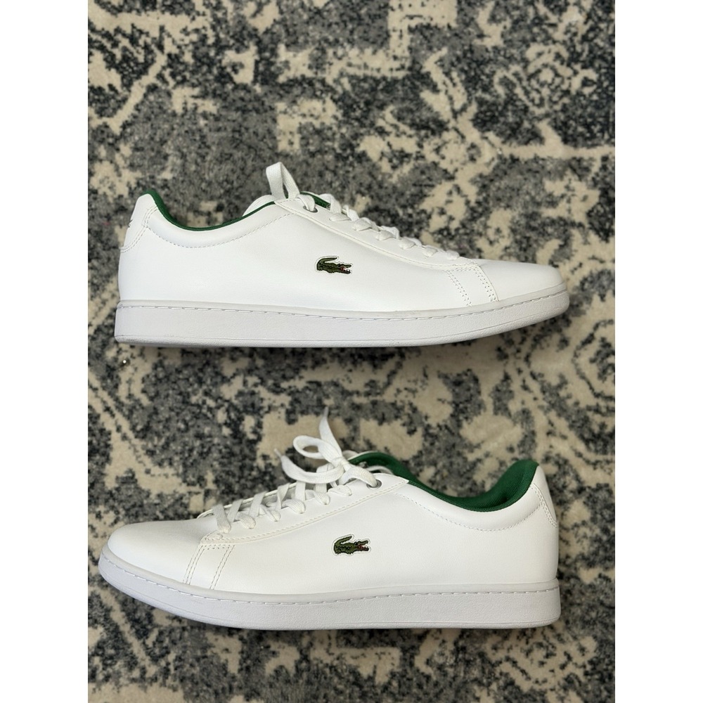 Lacoste Sneakers Mens 10.5 White Leather Green HYDEZ 119 Lifestyle Shoes